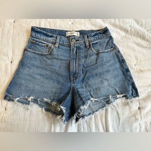 Abercrombie Curve Love 90s High Rise Cutoff Shorts
